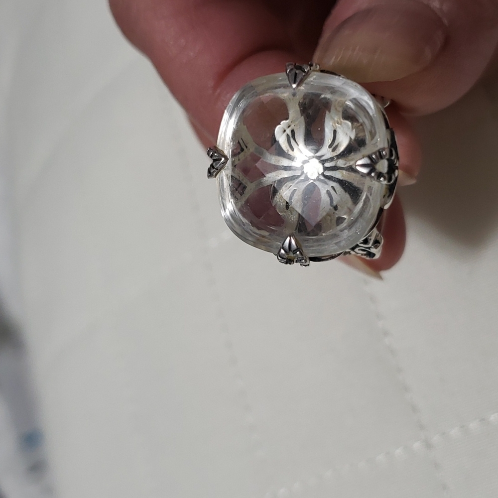 Silpada Filigree  Crystal Sterling Ring - Picture 12 of 13